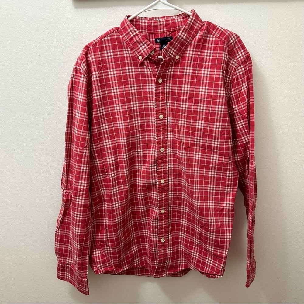 Gap Red Plaid Men's Shirt size XL
